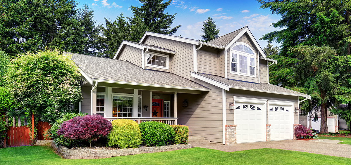 Exterior of a craftsman style house seen during a home inspection